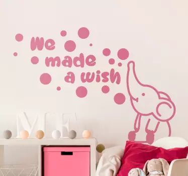 Nálepka pre deti splnili sme prianie - Tenstickers