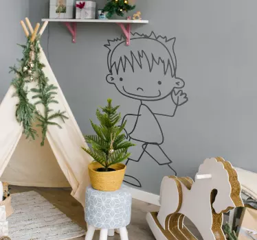 Nálepka pre deti šťastná detská postava - Tenstickers