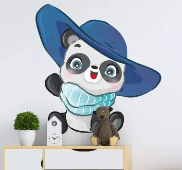 Nálepka pre deti Šťastná panda postava - Tenstickers