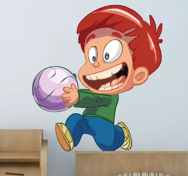Nálepka pre deti šťastné hrajúce sa dieťa - Tenstickers