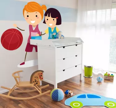 Nálepka pre deti šťastné deti pri hre - Tenstickers