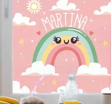 Nálepka pre deti Šťastný dúhový dizajn - Tenstickers