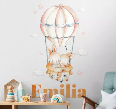 Nálepka pre deti teplovzdušný balón - Tenstickers