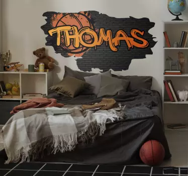 Nálepka pre deti v štýle graffiti basketbalu - Tenstickers