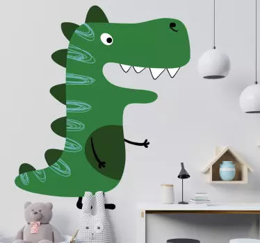 Nálepka pre deti veselá dinosaurová postava - Tenstickers