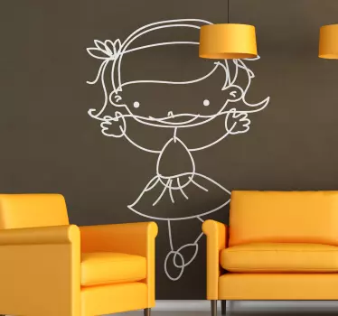 Nálepka pre deti veselá mladá postavička - Tenstickers