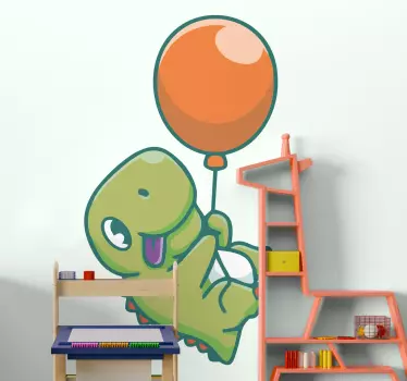 Nálepka pre deti veselý balónik s dinosaurom - Tenstickers