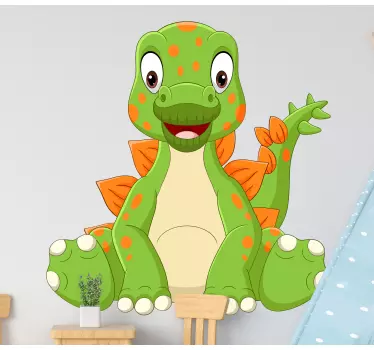 Nálepka pre deti veselý karikatúrny dinosaurus - Tenstickers