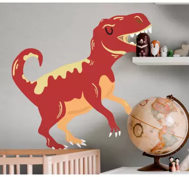 Nálepka pre deti veselý tyrannosaurus rex - Tenstickers