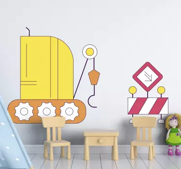 Nálepka pre deti vzrušenie z konštrukčných vozidiel - Tenstickers