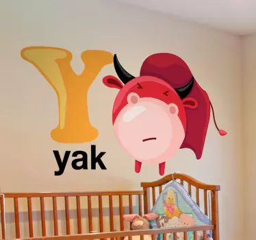 Nálepka pre deti z písmena y - Tenstickers