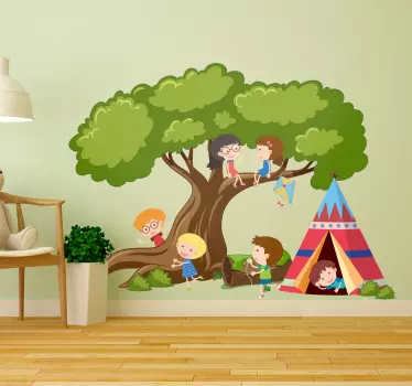 Nálepka pre deti zábavné dobrodružstvo stromu - Tenstickers