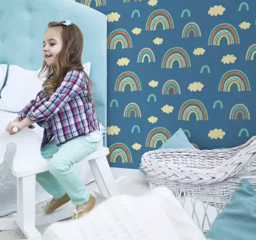 Nálepka pre deti Živé dúhové oblaky - Tenstickers