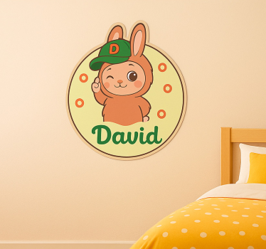 Nálepka pre deti žmurkajúca bábika s menom - Tenstickers