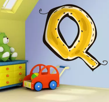 Nálepka pre deti zvláštne písmeno q - Tenstickers