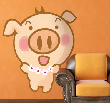 Nálepka pre havajské prasa pre deti - Tenstickers