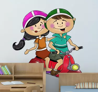Nálepka pre mladý pár v motorke - Tenstickers