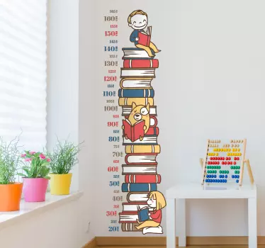 Nálepka pre stoh kníh s výškovým grafom - Tenstickers