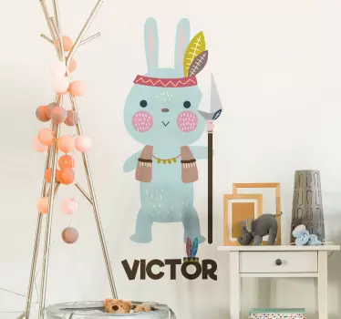 Nálepka prispôsobená indickému králikovi - Tenstickers