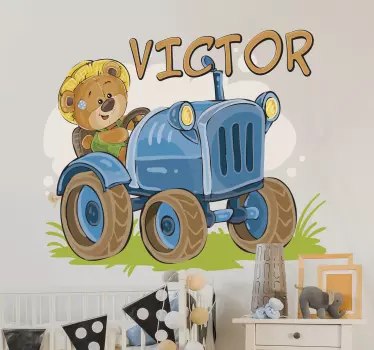 Nálepka prispôsobiteľná pre detský traktor - Tenstickers