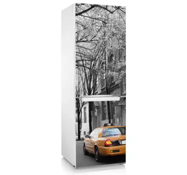 Nálepka s chladničkou na taxi v new yorku - Tenstickers