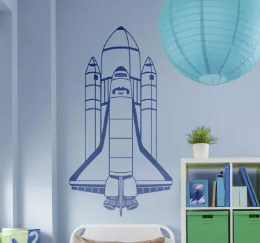 Nálepka s detskou raketou na spustenie steny - Tenstickers