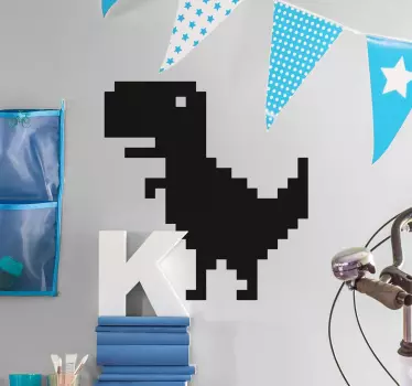 Nálepka s dinosaurom na pixel - Tenstickers