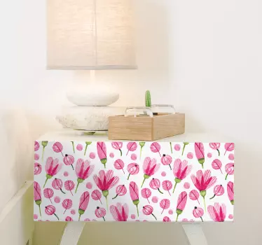 Nálepka s ikea ružovými kvetmi - Tenstickers