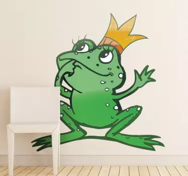 Nálepka s kráľovskou žabkou pre deti - Tenstickers