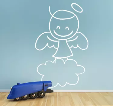 Nálepka s malým anjelským obrysom pre deti - Tenstickers