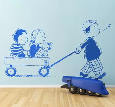 Nálepka s malým bratom a sestrou - Tenstickers