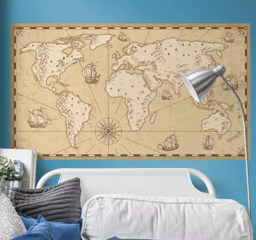 Nálepka s mapou sveta vo veku - Tenstickers