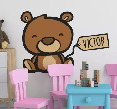 Nálepka s medvedíkom na mieru - Tenstickers