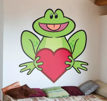 Nálepka s milujúcou žabou stenou - Tenstickers