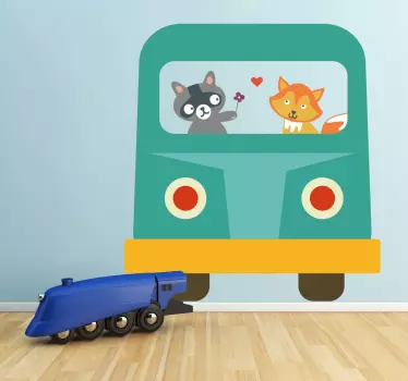 Nálepka s nálepkami na steny mýval a medvedík pre deti - Tenstickers