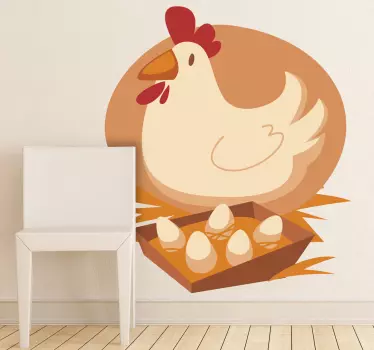 Nálepka s obrázkami pre slepačie a vaječné deti - Tenstickers