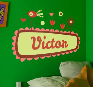 Nálepka s personalizovanou menovkou pre deti - Tenstickers