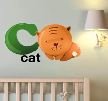Nálepka s písmenom c pre deti - Tenstickers