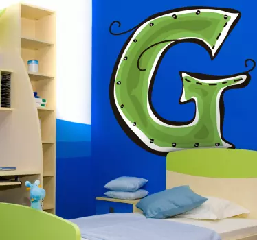 Nálepka s písmenom g pre deti - Tenstickers
