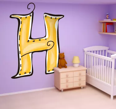 Nálepka s písmenom h - Tenstickers