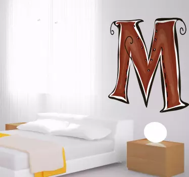 Nálepka s písmenom m - Tenstickers