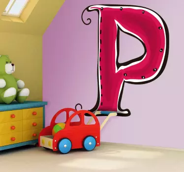 Nálepka s písmenom p - Tenstickers