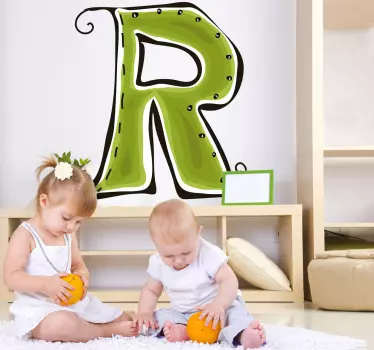 Nálepka s písmenom r - Tenstickers