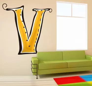 Nálepka s písmenom v - Tenstickers