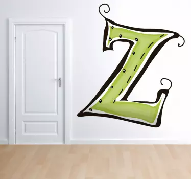 Nálepka s písmenom z - Tenstickers