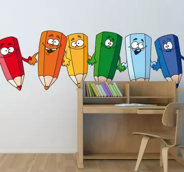 Nálepka s priateľmi z ceruzky - Tenstickers