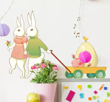 Nálepka s veľkonočným zajačikom - Tenstickers