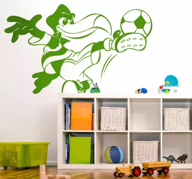 Nálepka s vtáčím futbalom pre čiernobiele deti - Tenstickers