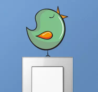 Nálepka s vypínačom svetla spievajúceho vtáka - Tenstickers