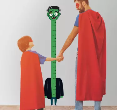 Nálepka s výškovou tabuľkou frankenstein - Tenstickers